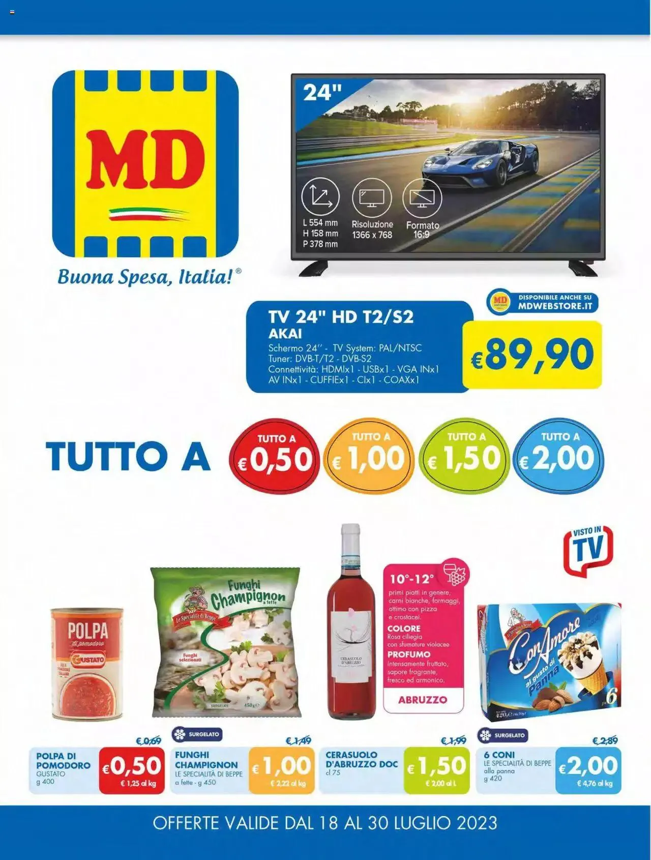 Volantino MD Discount da 18 luglio a 30 luglio di 2023 - Pagina del volantino 1