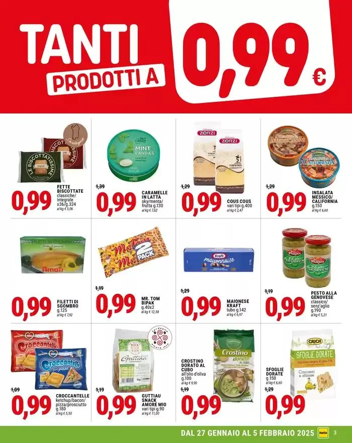 Tanti prodotti a 0,99 euro  da 27 gennaio a 5 febbraio di 2025 - Pagina del volantino 3