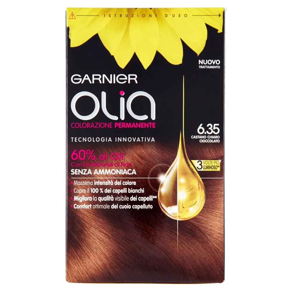 Garnier Olia Colorazione Permanente 6.35 Castano Chiaro Cioccolato