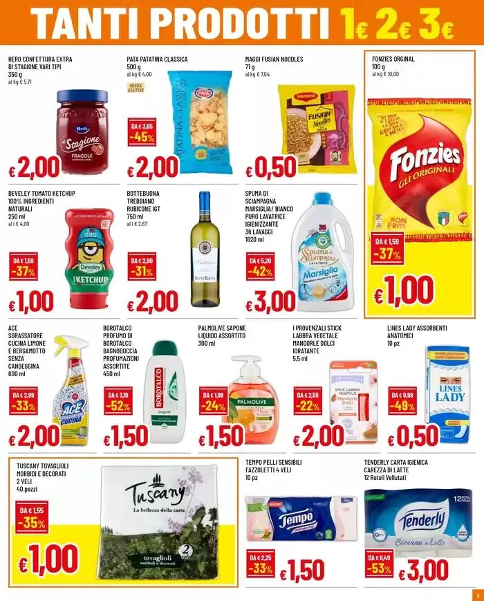 TANTI PRODOTTI A 1 - 2 - 3 € da 6 febbraio a 19 febbraio di 2025 - Pagina del volantino 3
