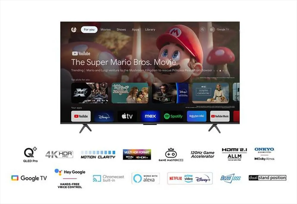 TCL - Smart TV Q-LED UHD 4K 75" 75C69B-Titanio