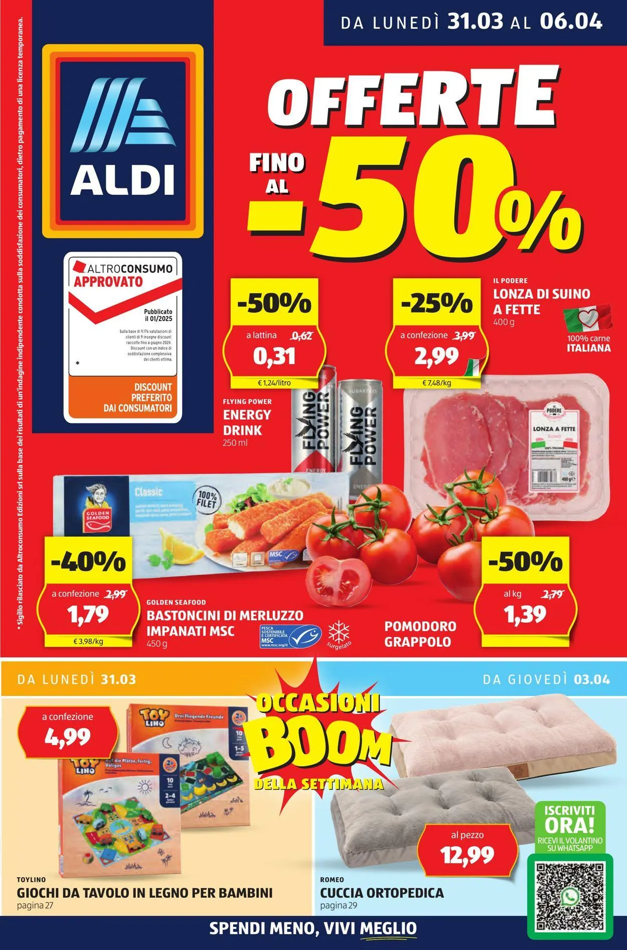 Aldi Volantino attuale da 31 marzo a 6 aprile di 2025 - Pagina del volantino 1