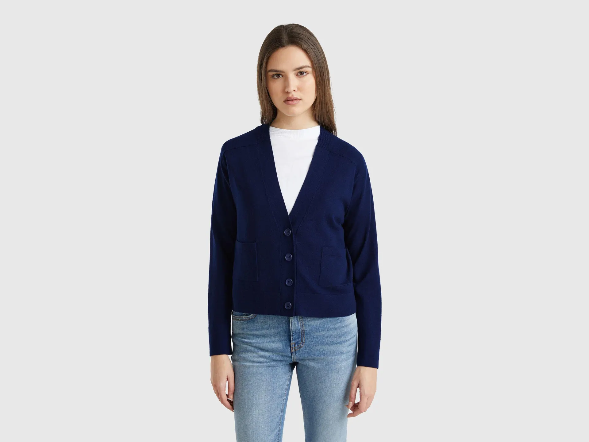 Cardigan in pura lana Merino