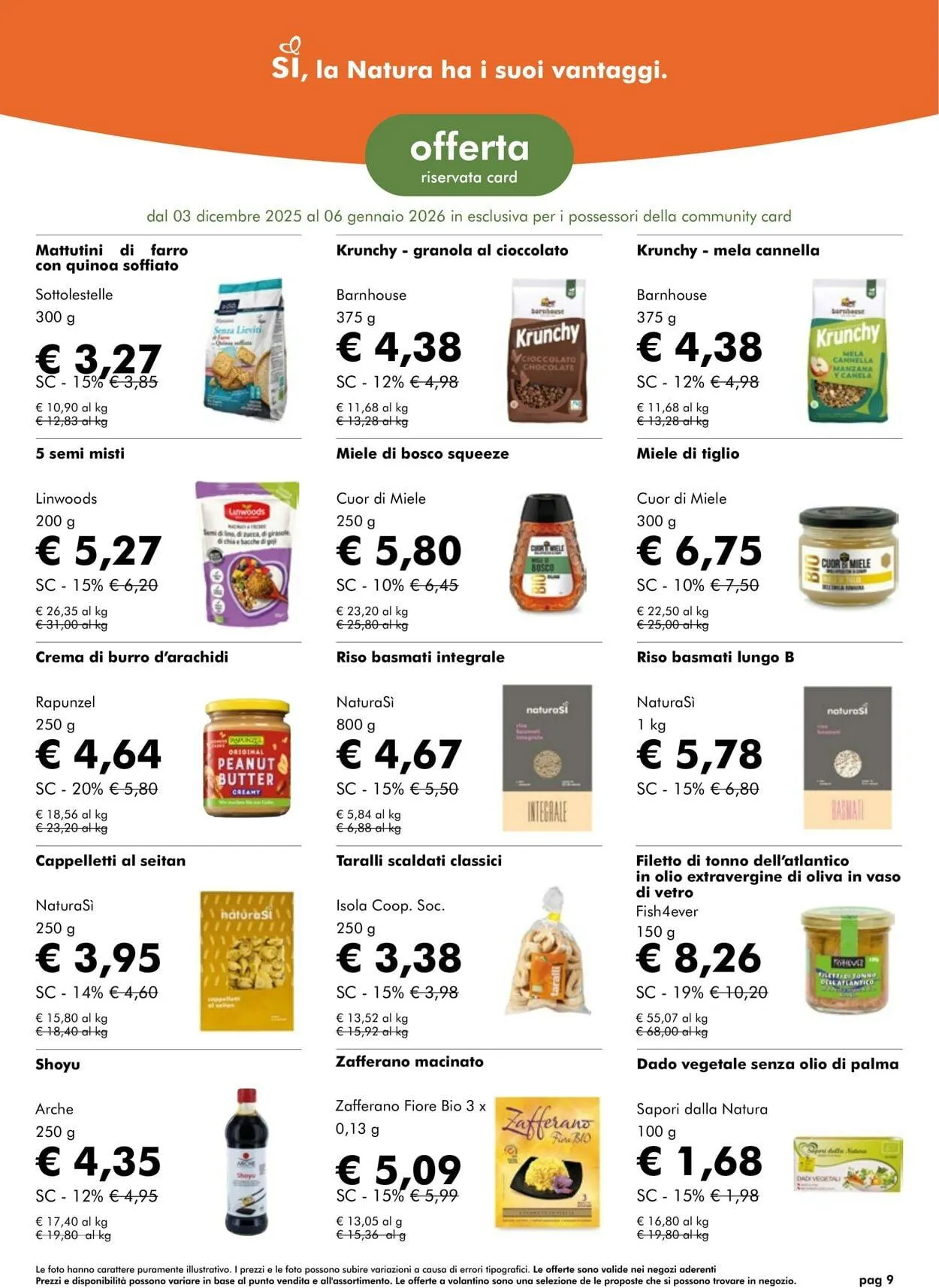 Natura Sì Volantino attuale da 29 gennaio a 12 febbraio di 2026 - Pagina del volantino 9