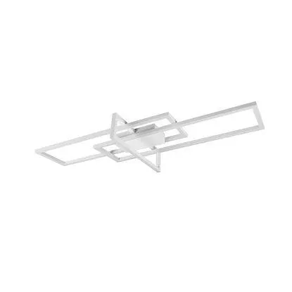 Plafoniera Salinas LED triplo rettangolo bianca L 100 cm