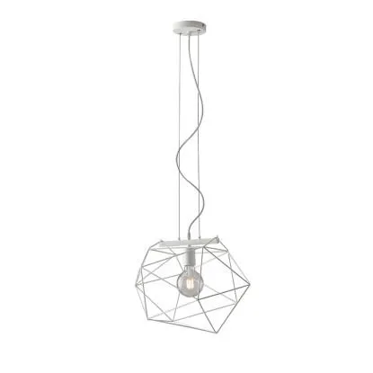 Lampadario a sospensione Abraxas E27 bianca 40,5x29,5x32,5 cm