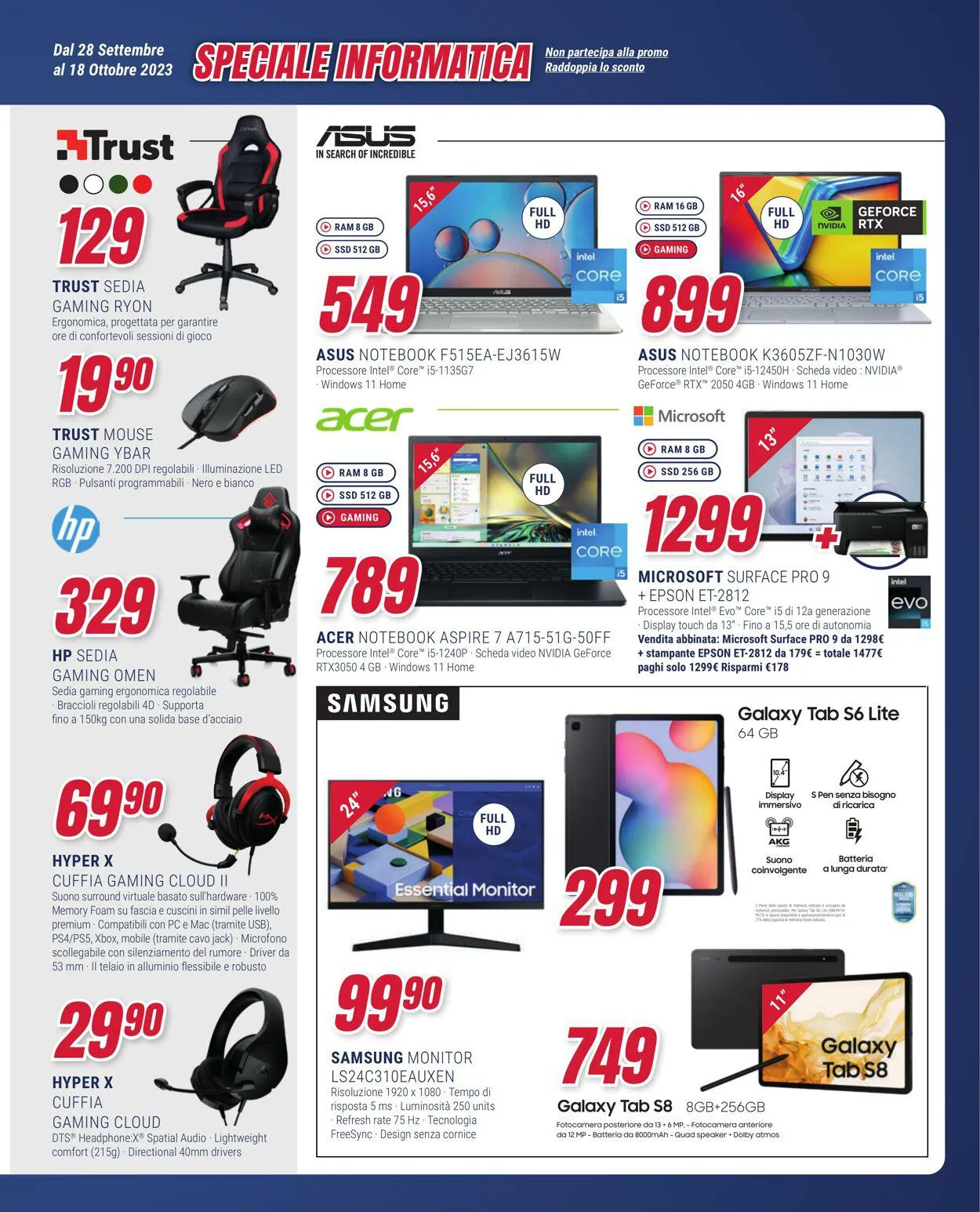 Trony - Roma Volantino attuale da 28 settembre a 18 ottobre di 2023 - Pagina del volantino 18