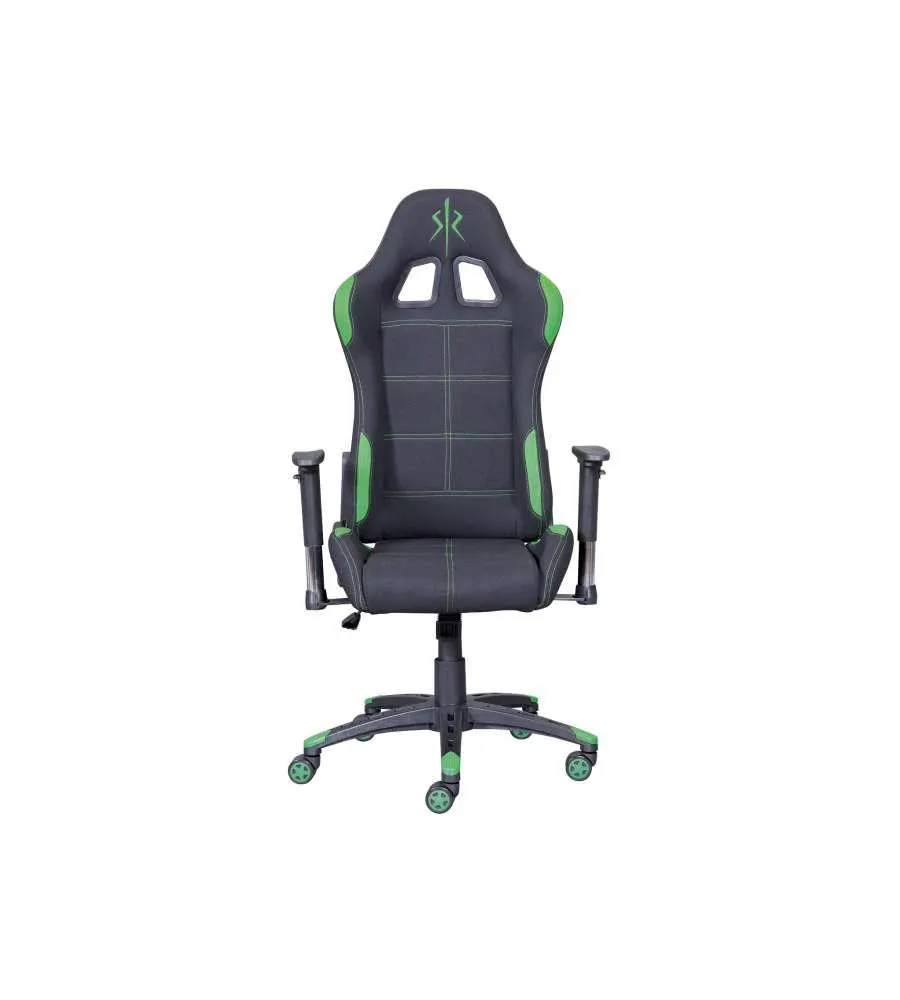 Poltrona Gaming Race In Tessuto Traspirante Grigio/Verde