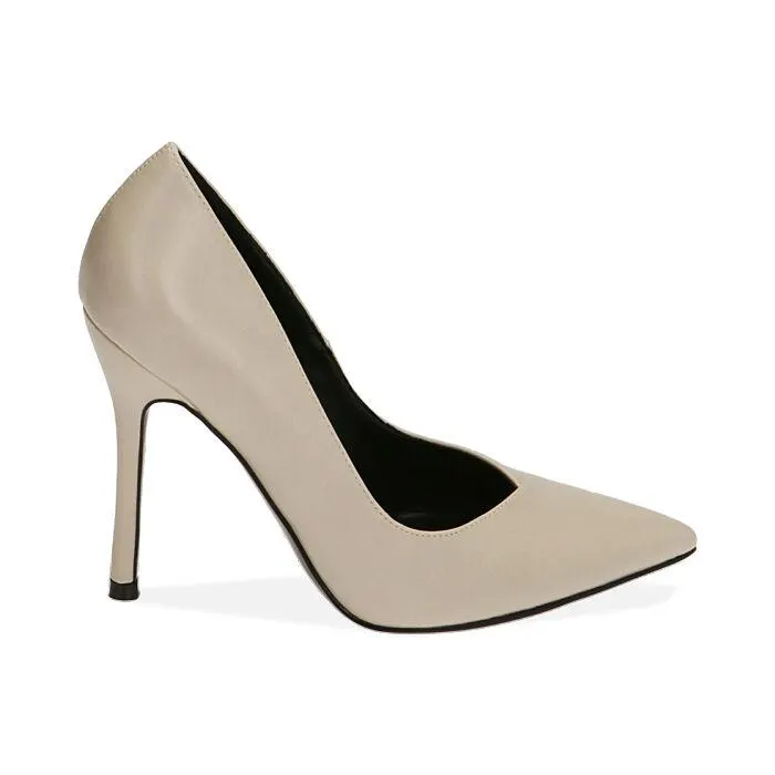 Décolleté panna, tacco 10,5 cm