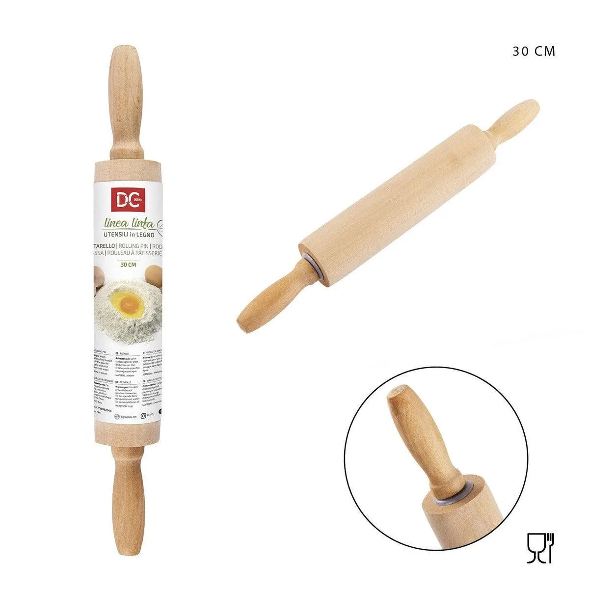 Dc - Wooden Rolling Pin 5X30Cm