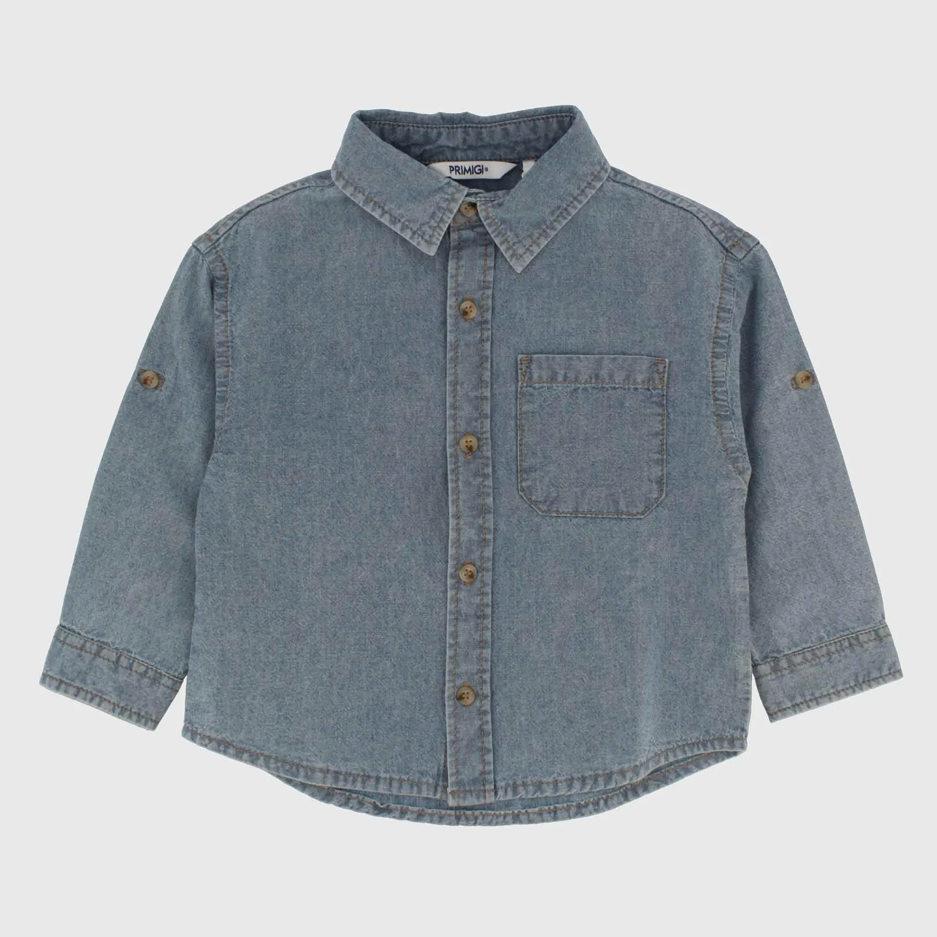Camicia in chambray da Bambino, BLU