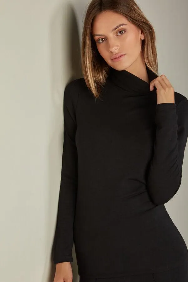 Maglia Collo Alto Thermal con Cashmere