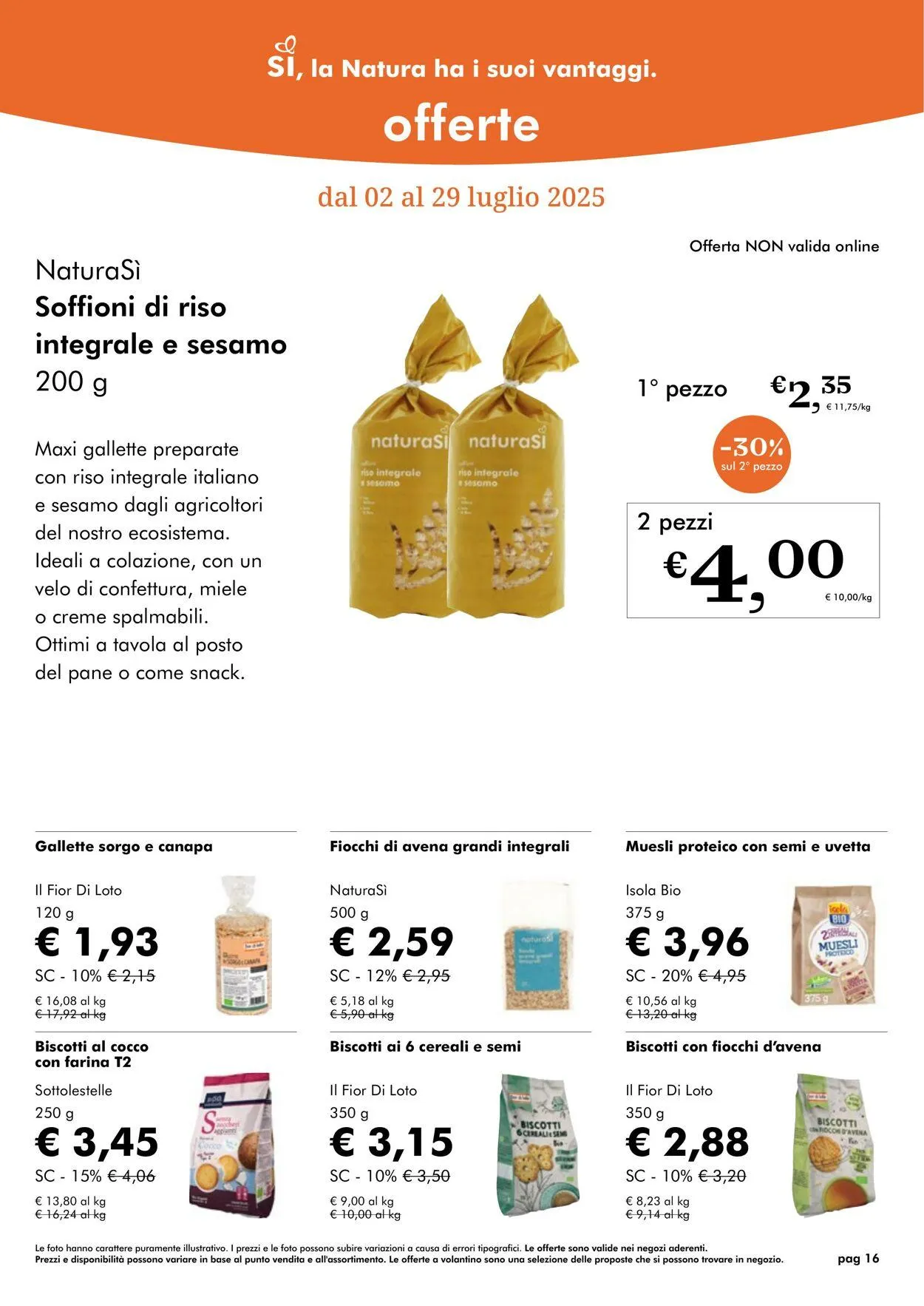 Natura Sì Volantino attuale da 1 luglio a 31 luglio di 2025 - Pagina del volantino 16