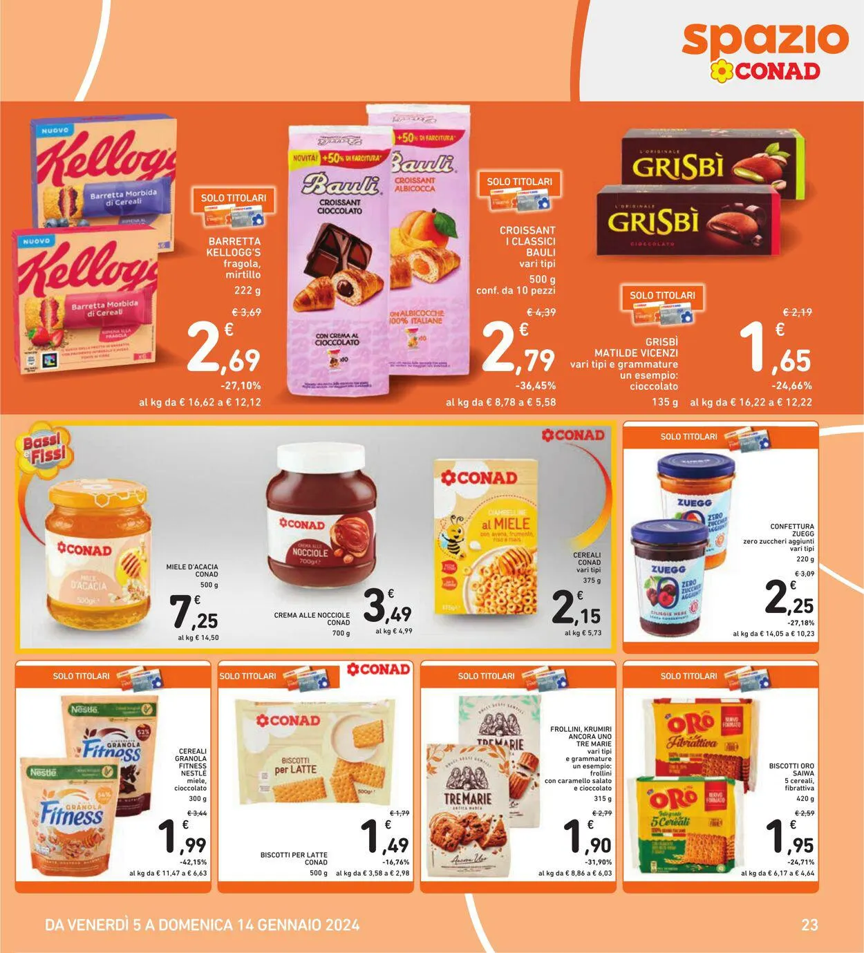 Conad - Spazio - Roma Volantino attuale da 5 gennaio a 14 gennaio di 2024 - Pagina del volantino 23