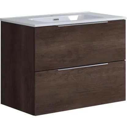 Mobile Bali 80 cm con 2 cassetti rovere scuro