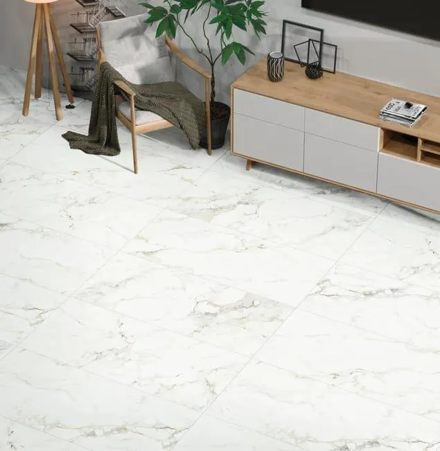 Piastrella da pavimento e rivestimento interno 60 x 120 cm Sp. 8.5 mm rettificato Bernini in gres porcellanato smaltato bianco lucido traffico medio (pei 2/5) R9 1.44 mq