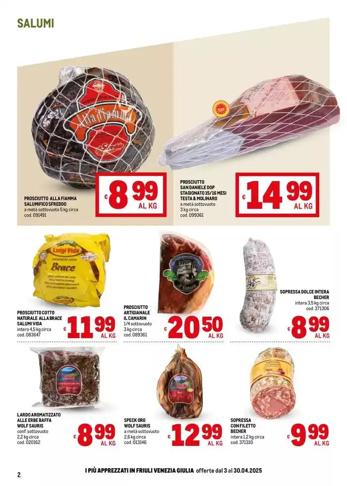 Sapori d'Italia -Friuli da 3 aprile a 30 aprile di 2025 - Pagina del volantino 2