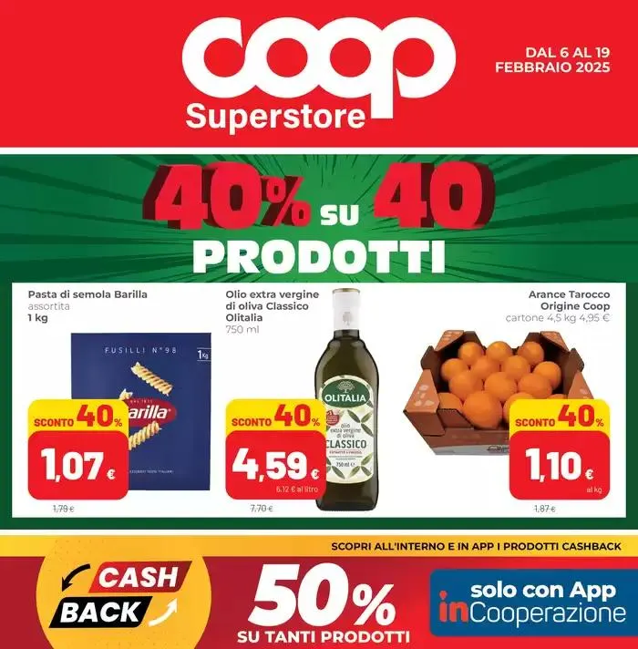 40% su 40 prodotti da 6 febbraio a 19 febbraio di 2025 - Pagina del volantino 1