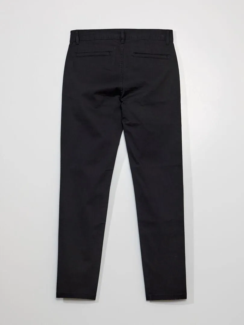 Pantaloni chino slim - nero