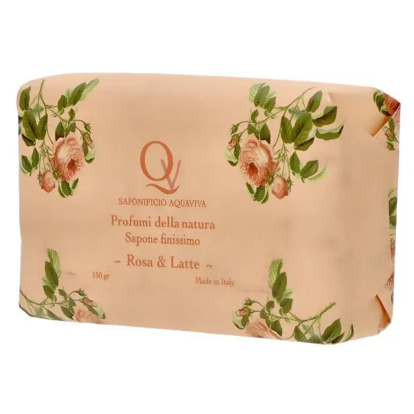 AQUAVIVA SAPONE NATURALE ROSA&LATTE 150GR