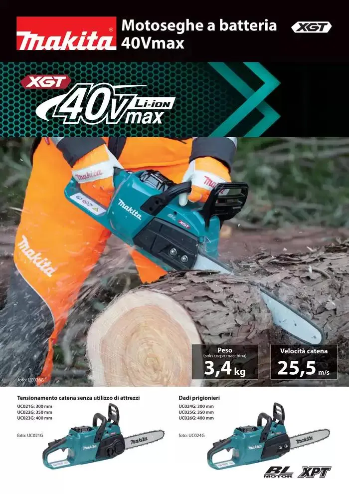 Motoseghe a batteria da 2 ottobre a 31 dicembre di 2024 - Pagina del volantino 1