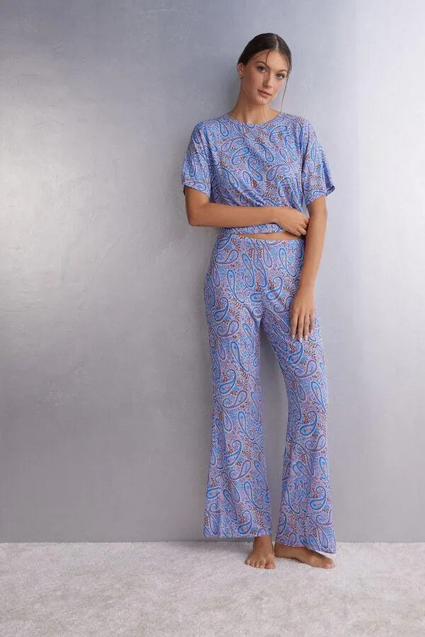 Pantalone Lungo in Viscosa Sweet Escape