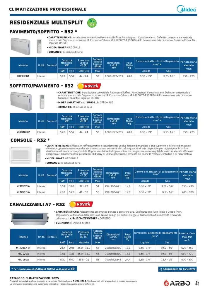 Catalogo Climatizzazione 2025 da 1 gennaio a 31 dicembre di 2025 - Pagina del volantino 45