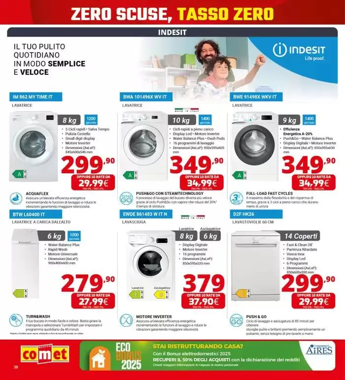 Zero scusa, tasso zero da Comet! da 3 aprile a 16 aprile di 2025 - Pagina del volantino 38