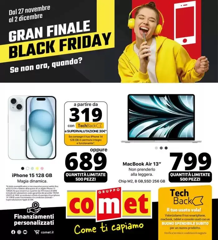Black Friday Gran Finale da Comet! da 27 novembre a 2 dicembre di 2024 - Pagina del volantino 1