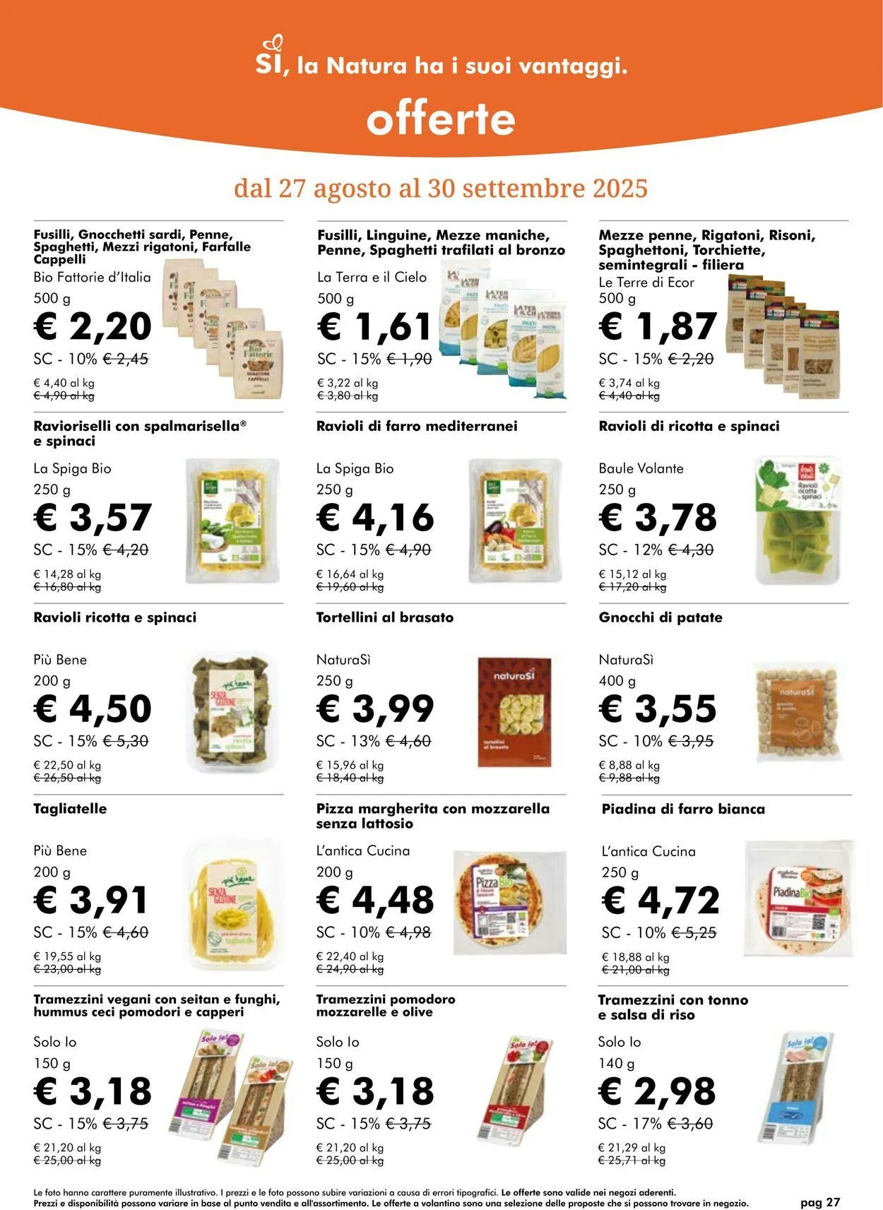 Natura Sì Volantino attuale da 25 settembre a 9 ottobre di 2025 - Pagina del volantino 27