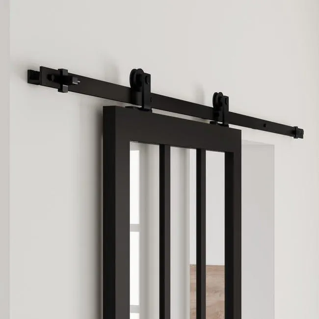 Binario Retro nero per anta in legno e metallo, L 1.86 m Vedi i dettagli del prodotto