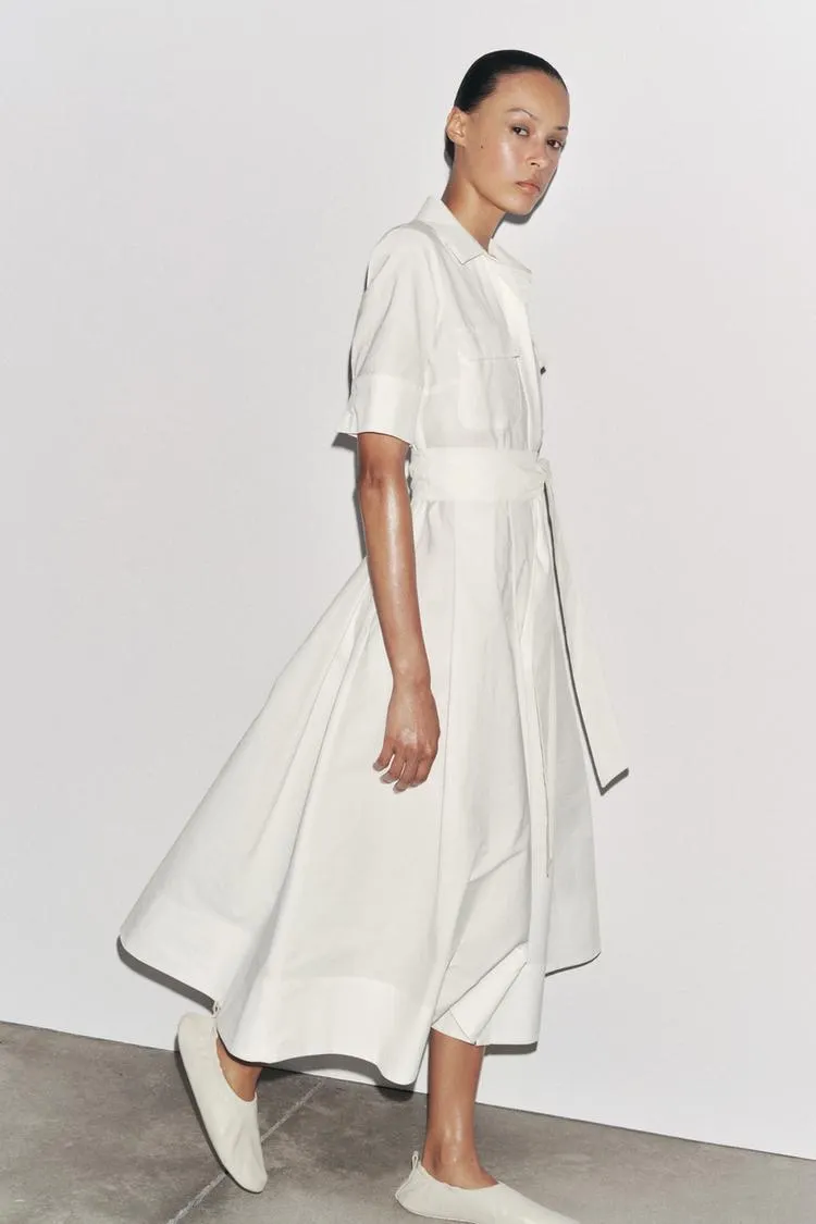 ZW COLLECTION POPLIN MIDI DRESS