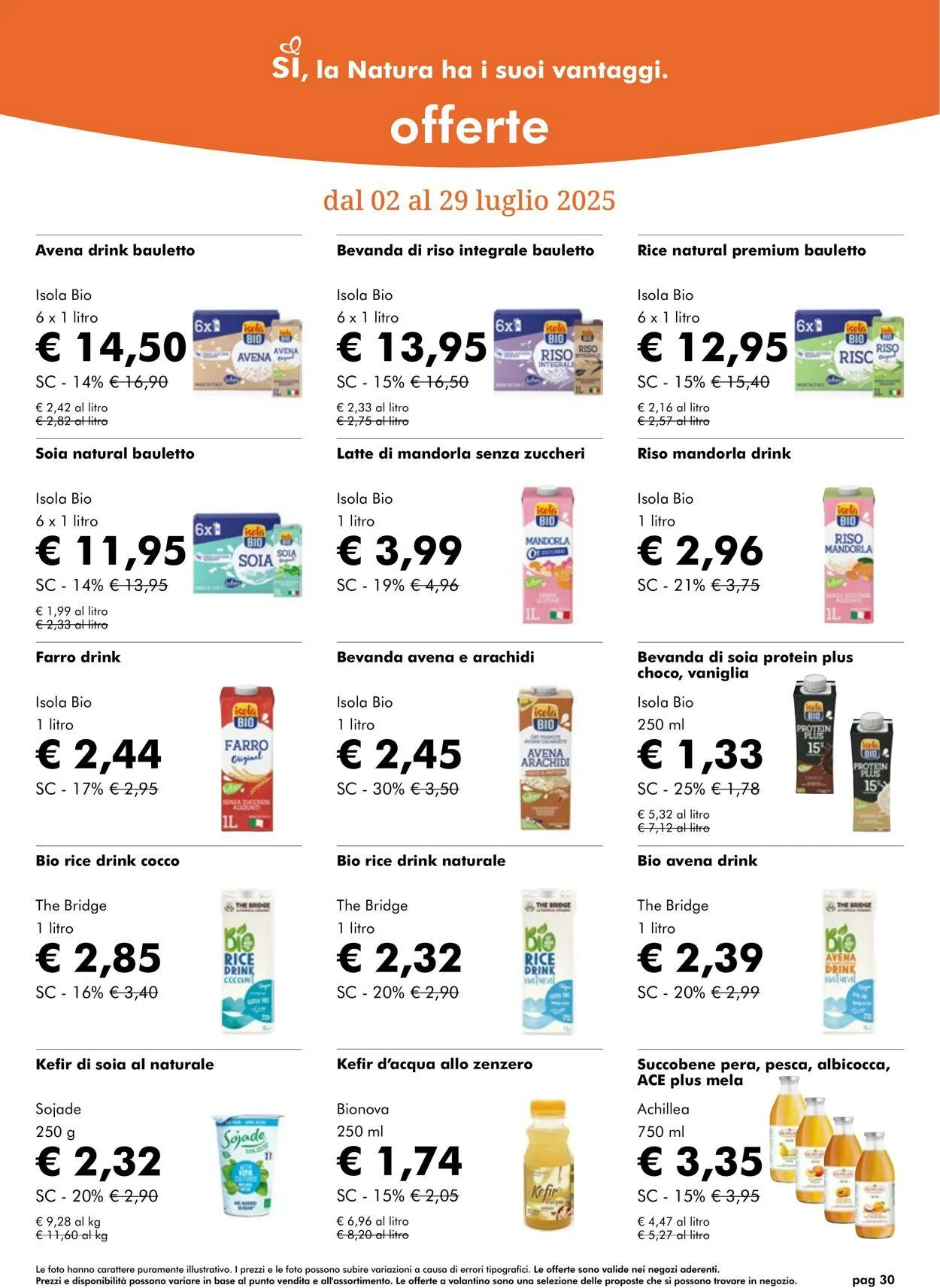 Natura Sì Volantino attuale da 31 luglio a 14 agosto di 2025 - Pagina del volantino 30