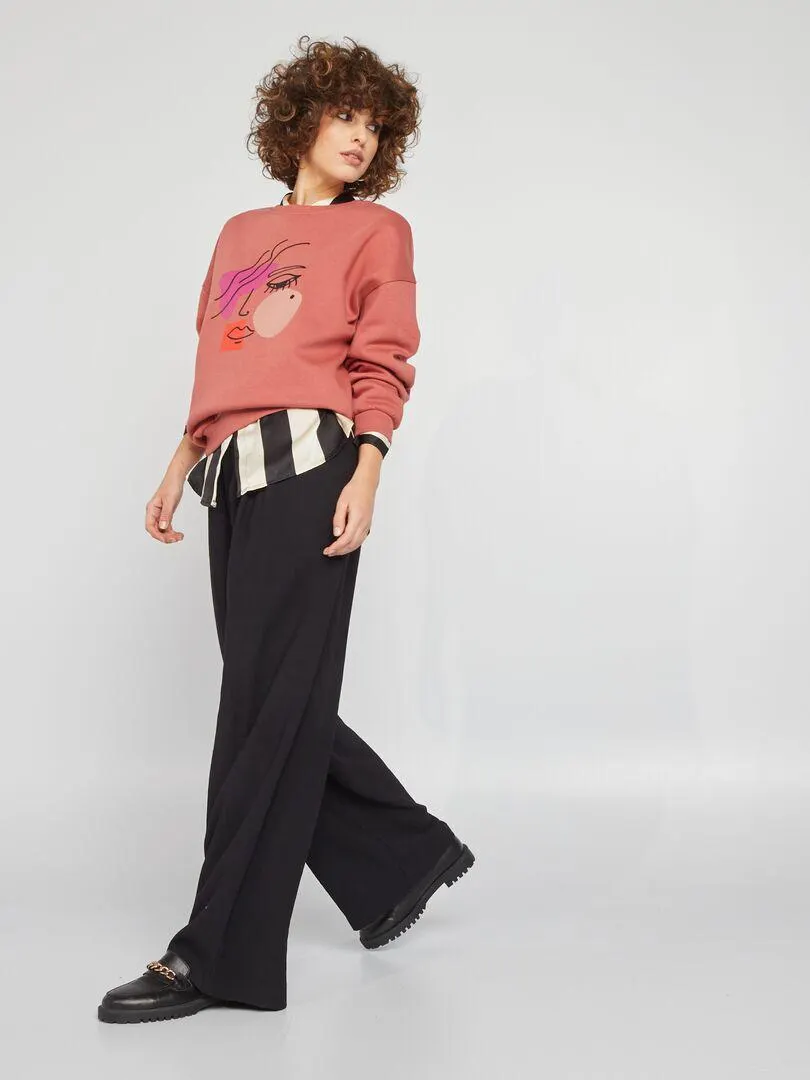 Pantaloni larghi - nero