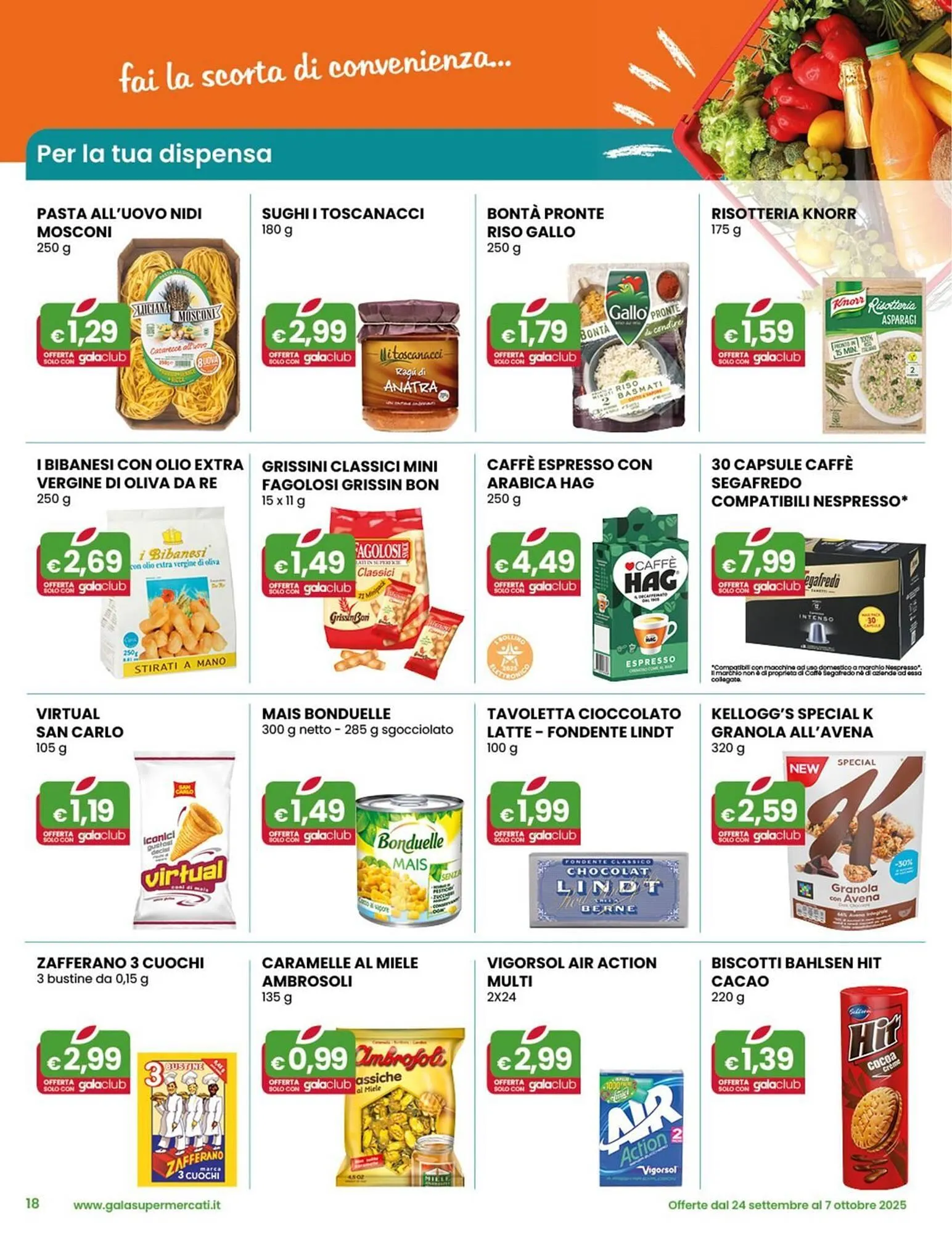 Volantino Gala Supermercati da 24 settembre a 7 ottobre di 2025 - Pagina del volantino 18