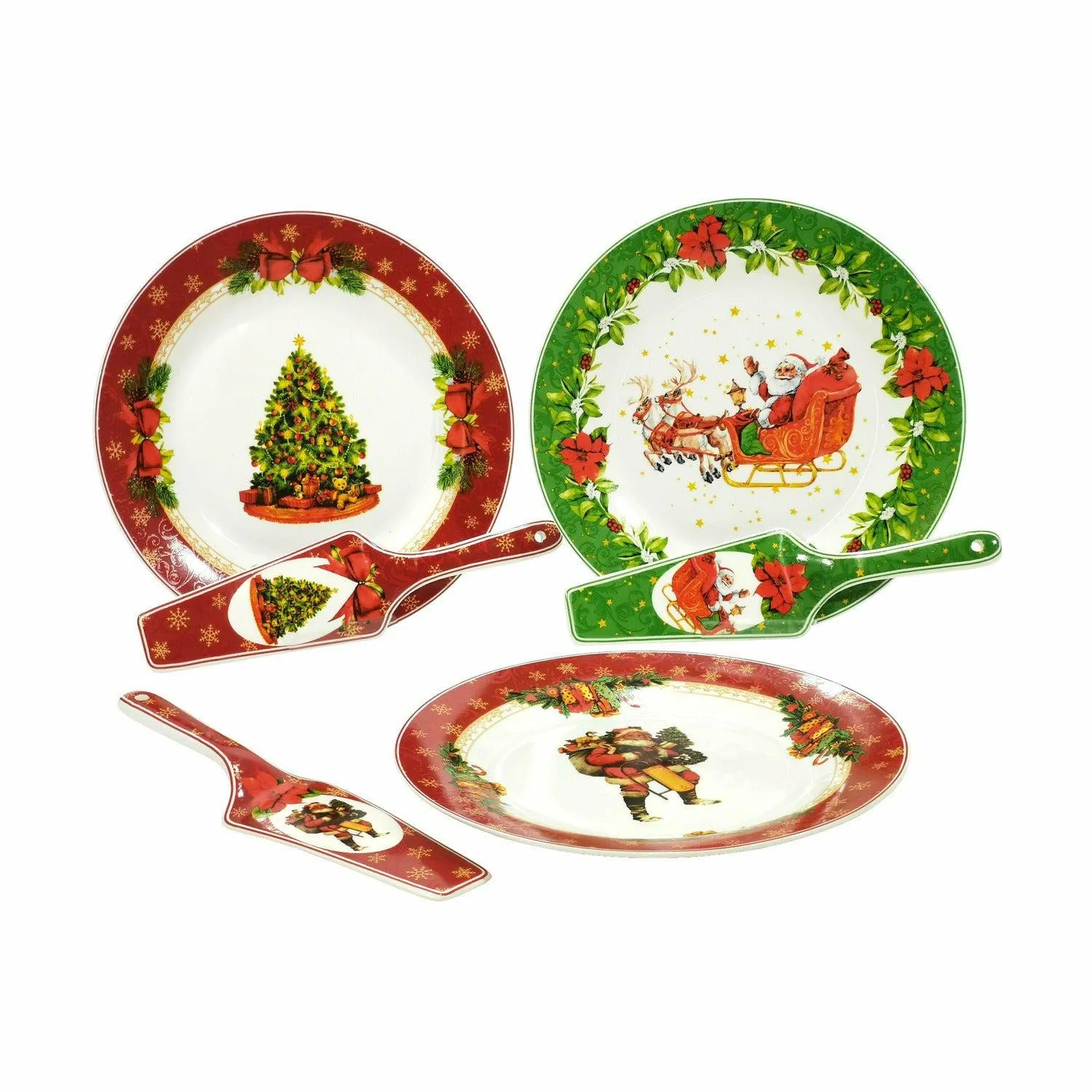 Piatto Natalizio con paletta diametro 27 cm
