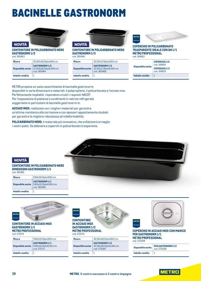 Catalogo gastronomia da 26 ottobre a 26 ottobre di 2024 - Pagina del volantino 39