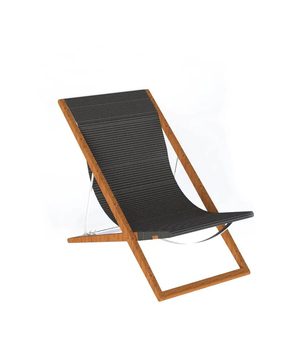 Sdraio Cosette in teak e telo brown