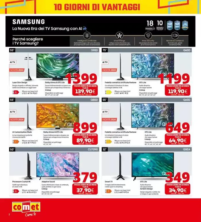 10 rate a tasso zero da Comet! da 10 ottobre a 20 ottobre di 2024 - Pagina del volantino 2