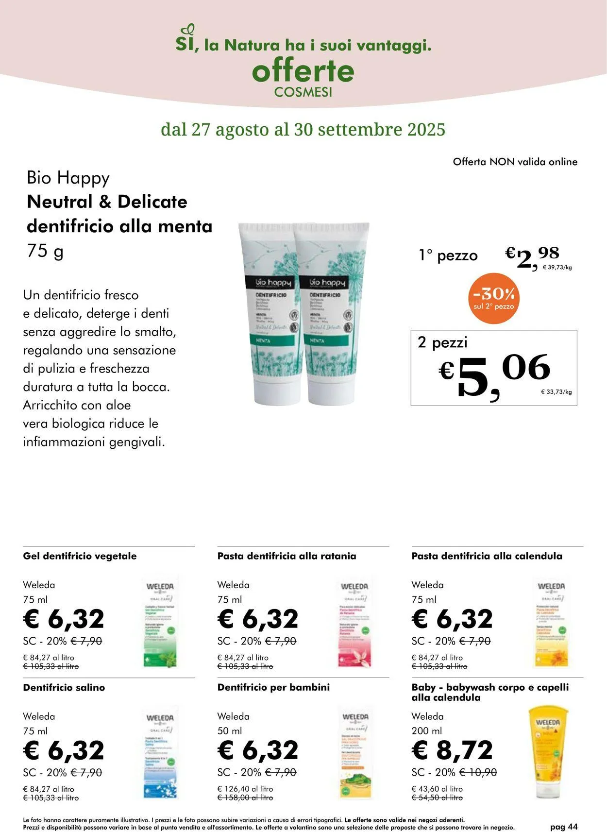 Natura Sì Volantino attuale da 25 settembre a 9 ottobre di 2025 - Pagina del volantino 44
