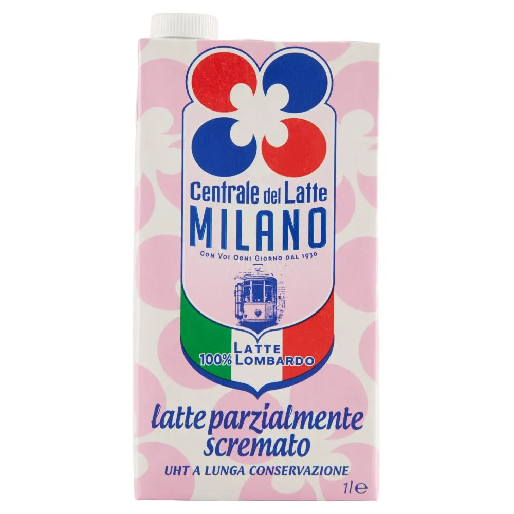 Centrale del Latte Milano latte parzialmente scremato Uht a Lunga Conservazione 1 l