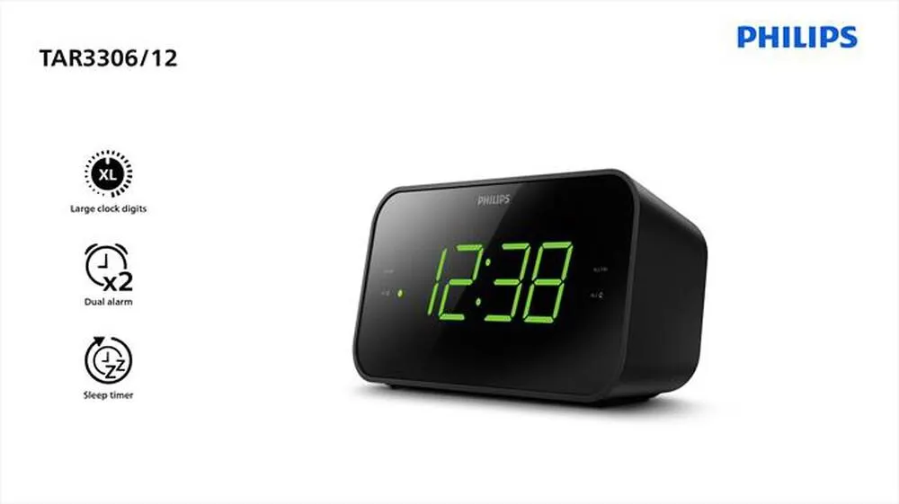 PHILIPS - Radiosveglia TAR3306/12-Black