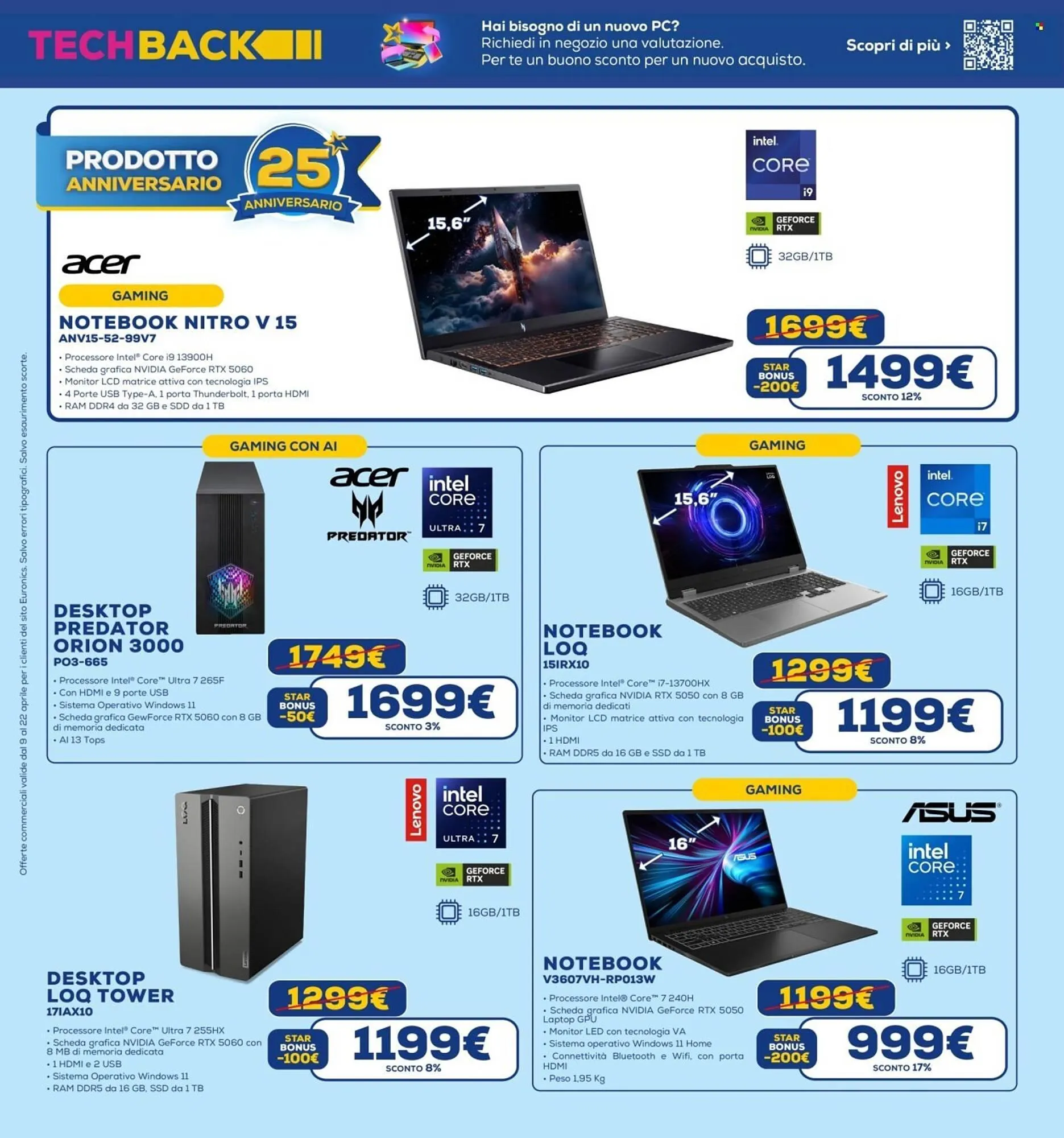 Volantino Euronics da 9 aprile a 22 aprile di 2026 - Pagina del volantino 22