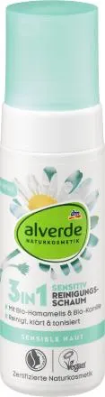 Schiuma detergente per pelli sensibili 3in1, 150 ml