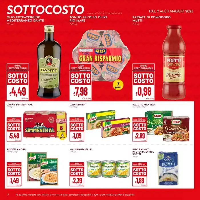 Sottocosto da 2 maggio a 11 maggio di 2025 - Pagina del volantino 4