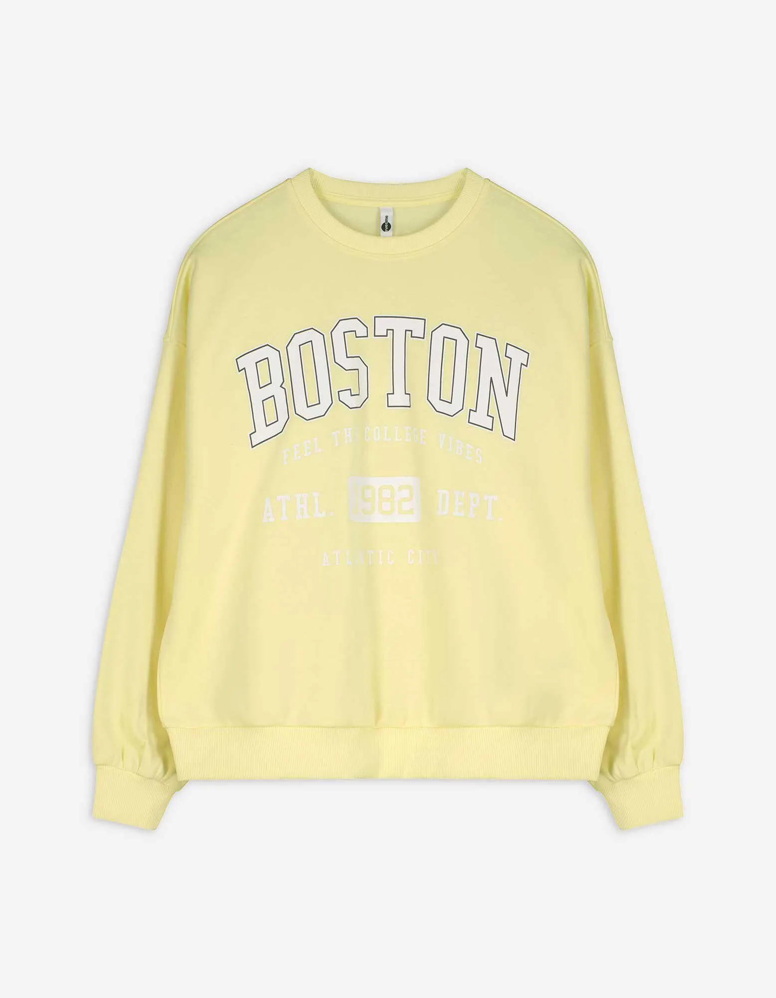 Felpa - Scritta - giallo chiaro