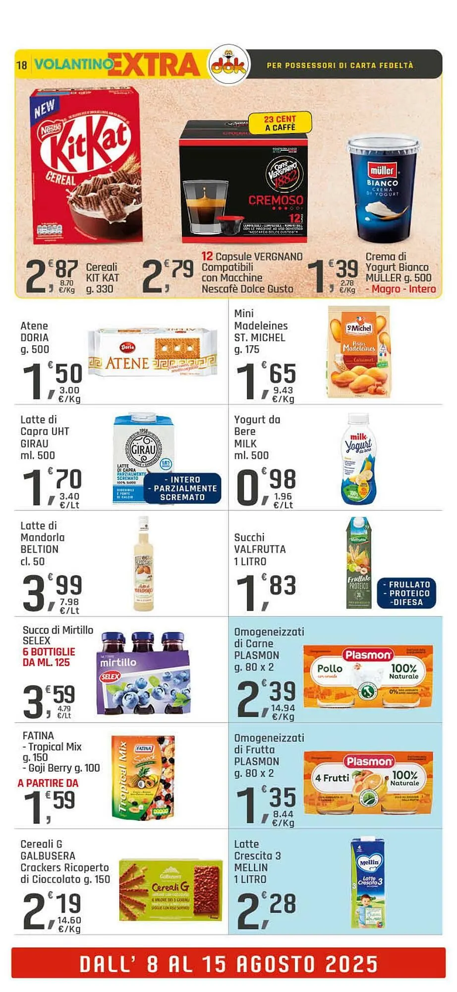 Volantino Supermercati Dok da 8 agosto a 15 agosto di 2025 - Pagina del volantino 18
