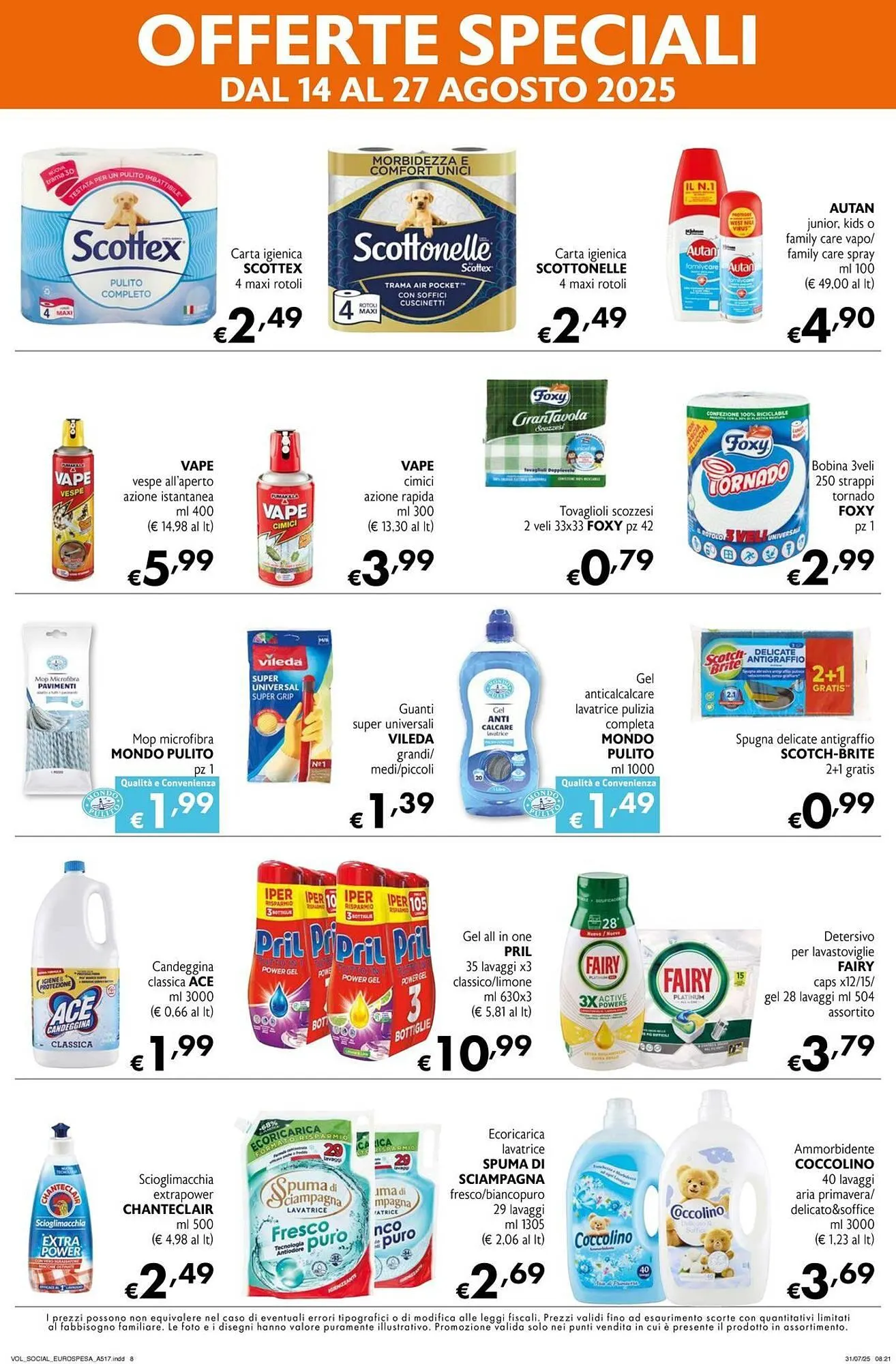 Volantino Eurospesa da 14 agosto a 27 agosto di 2025 - Pagina del volantino 8
