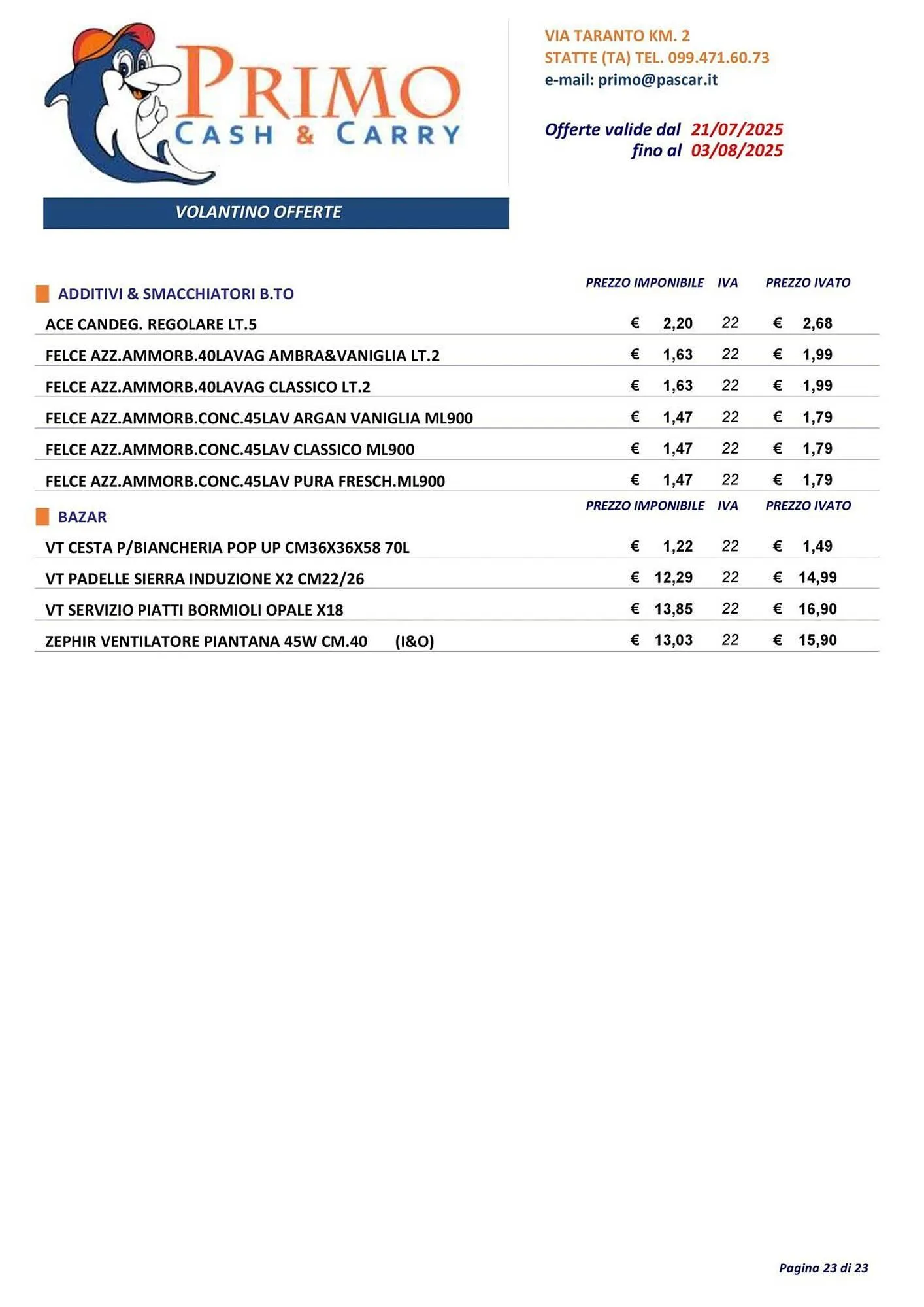 Volantino Gruppo Pascar da 24 luglio a 3 agosto di 2025 - Pagina del volantino 23