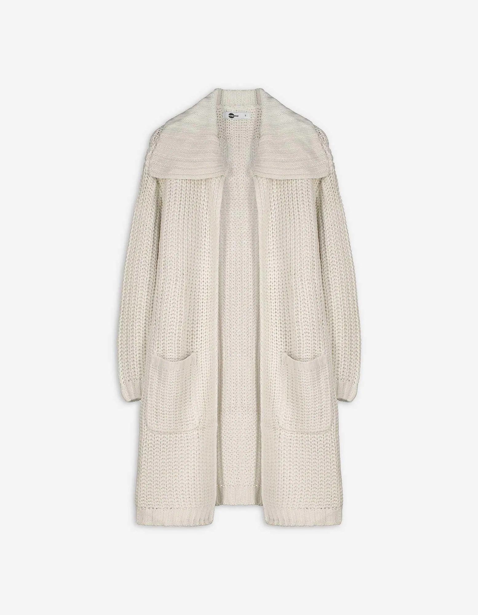 Lang vest - Grof breisel - beige